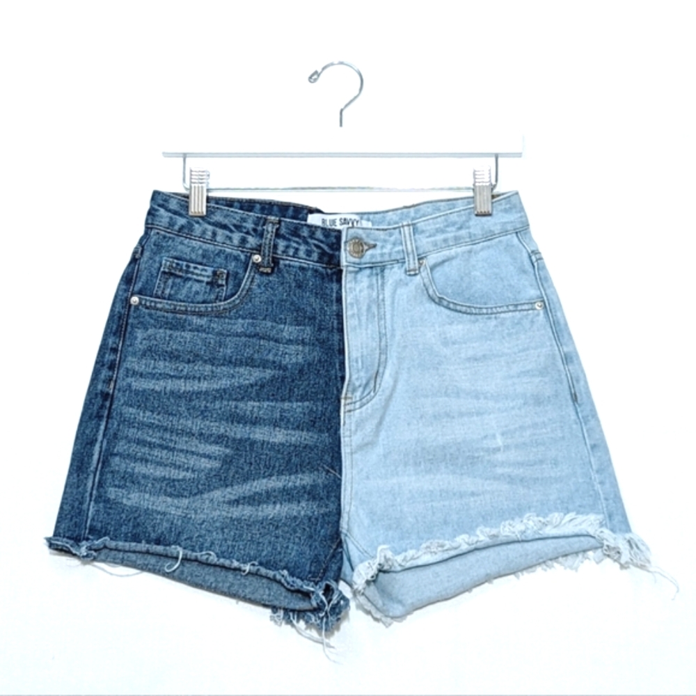 Blue Savvy | Two Tone | Denim Shorts | Boho Chic | Casual | Vacation | Beach